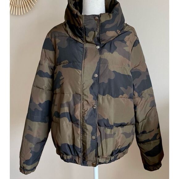 Zara Rare Camo WHATEVER Puffer Jacket size L / Pristine - Picture 8 of 13